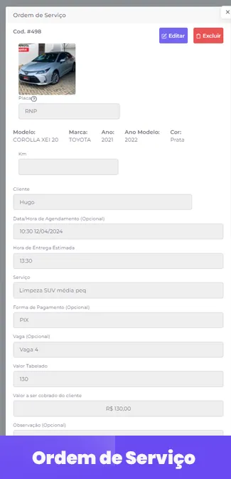 Aplicativo de Gestão Automotivo com Ordem de servico